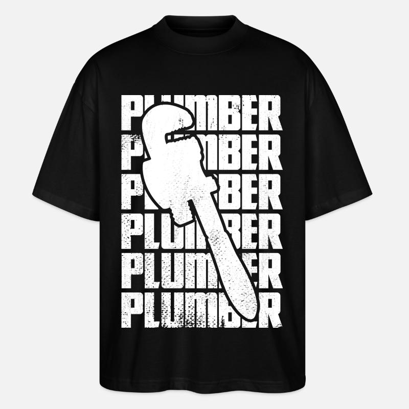 Lustiger Klempner - Stanley/Stella Oversized Unisex Bio T-Shirt Blaster 2.0 - Schwarz