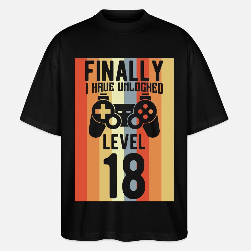 Level 18 freigeschaltet - Stanley/Stella Oversized Unisex Bio T-Shirt Blaster 2.0 - Schwarz
