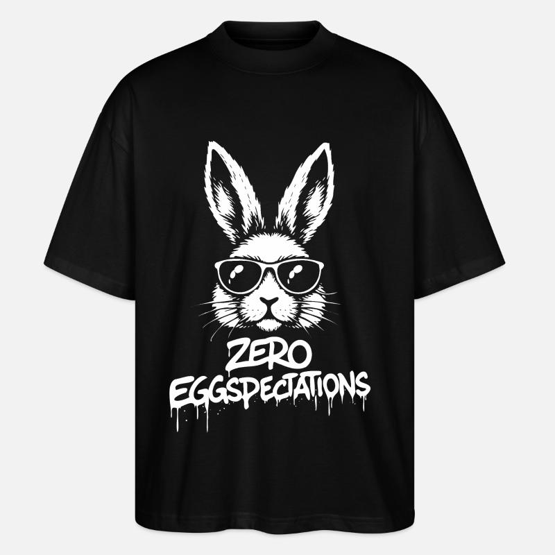 Zero Eggspectations - Stanley/Stella Oversized Unisex Organic T-shirt Blaster 2.0 - black