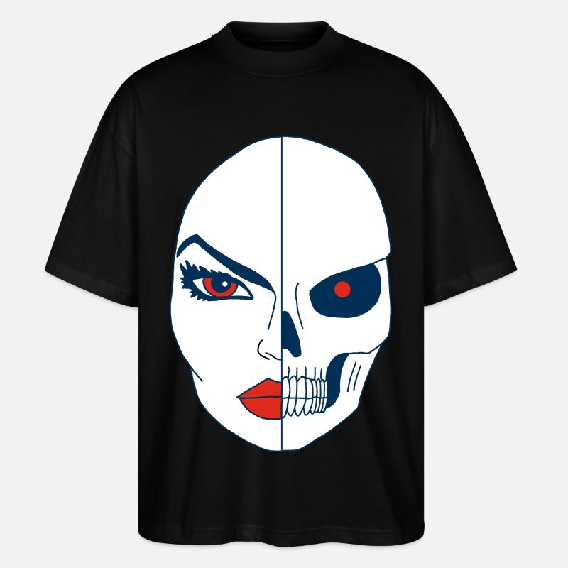 Döden och dess ansikte - Ekologisk Oversized T-shirt Unisex Stanley/Stella Blaster 2.0 - svart