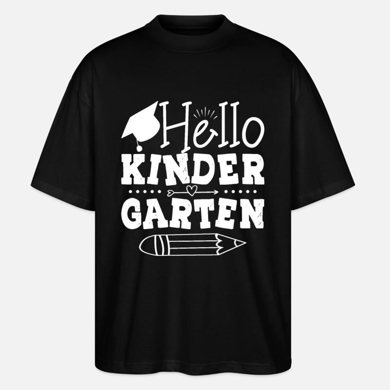 Hello Kindergarten - Stanley/Stella Oversized Unisex Organic T-shirt Blaster 2.0 - black