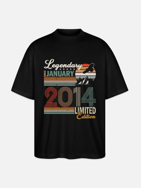 Legendär seit Januar 2014 - Stanley/Stella Oversized Unisex Bio T-Shirt Blaster 2.0 - Schwarz