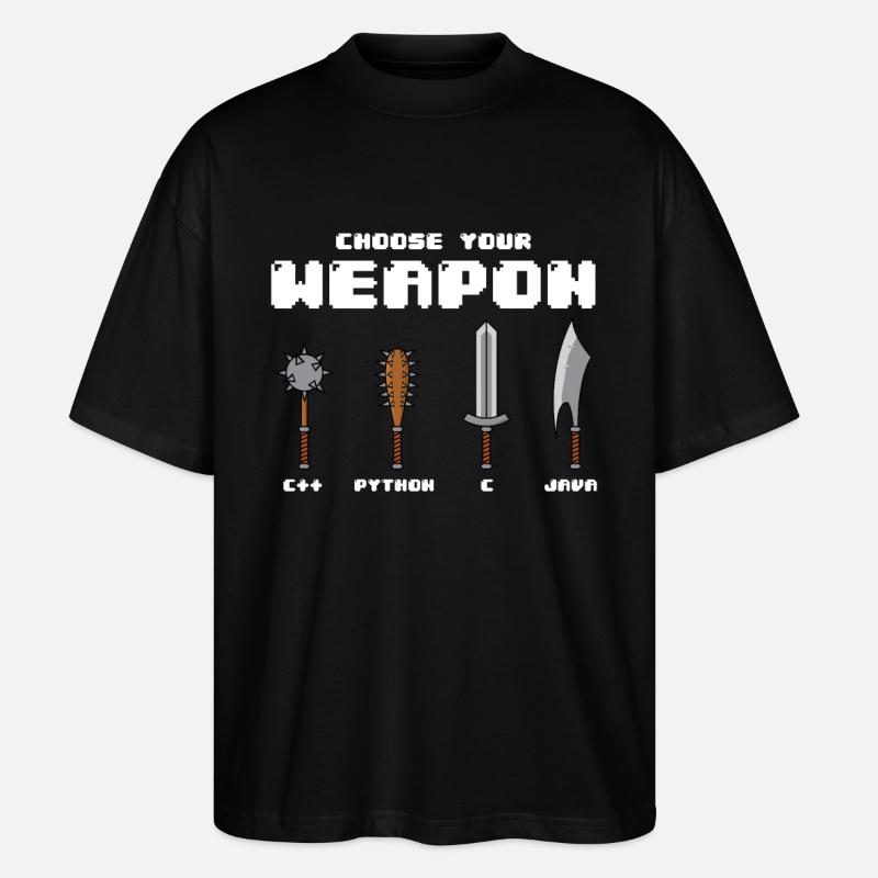Computer science student gift - Stanley/Stella Oversized Unisex Organic T-shirt Blaster 2.0 - black