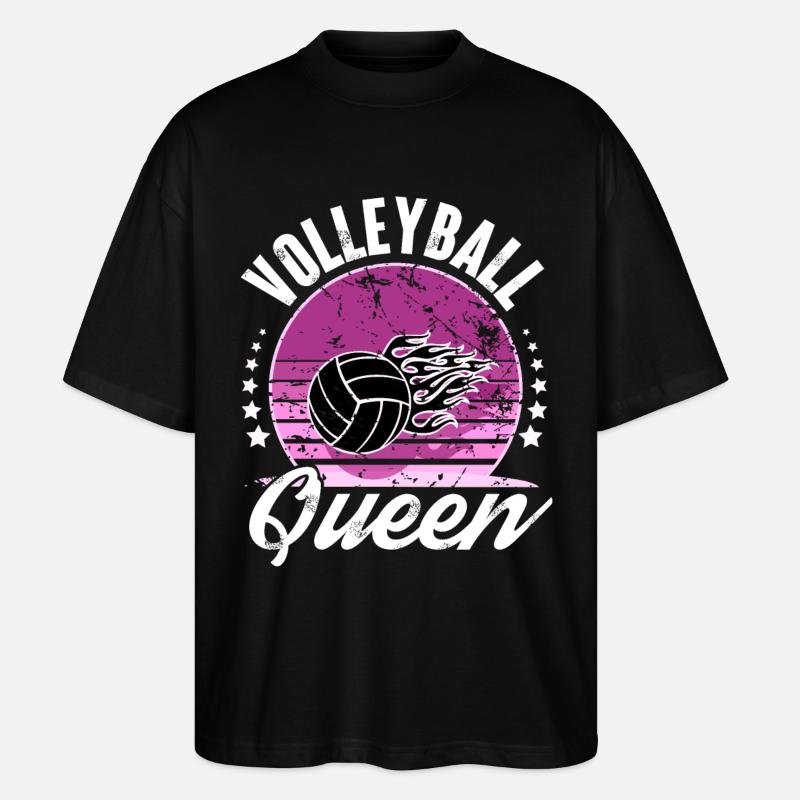 Volley-ball - T-shirt bio Blaster 2.0 coupe oversize Stanley/Stella Unisexe - noir