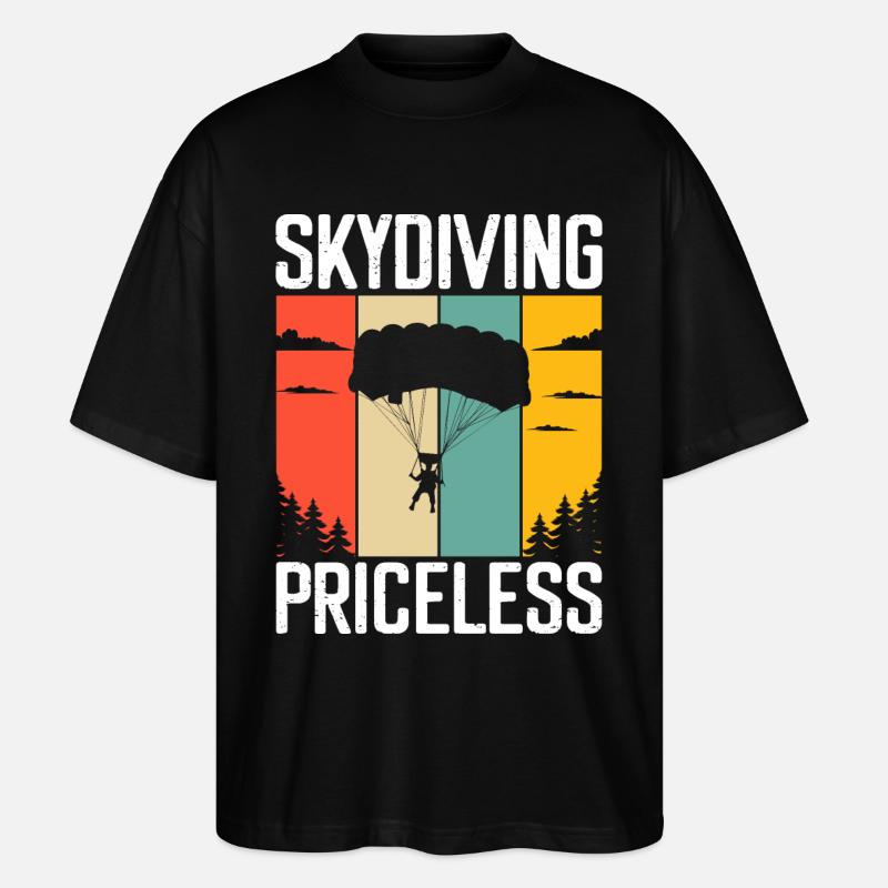 Skydiving - Stanley/Stella Oversized Unisex Bio T-Shirt Blaster 2.0 - Schwarz