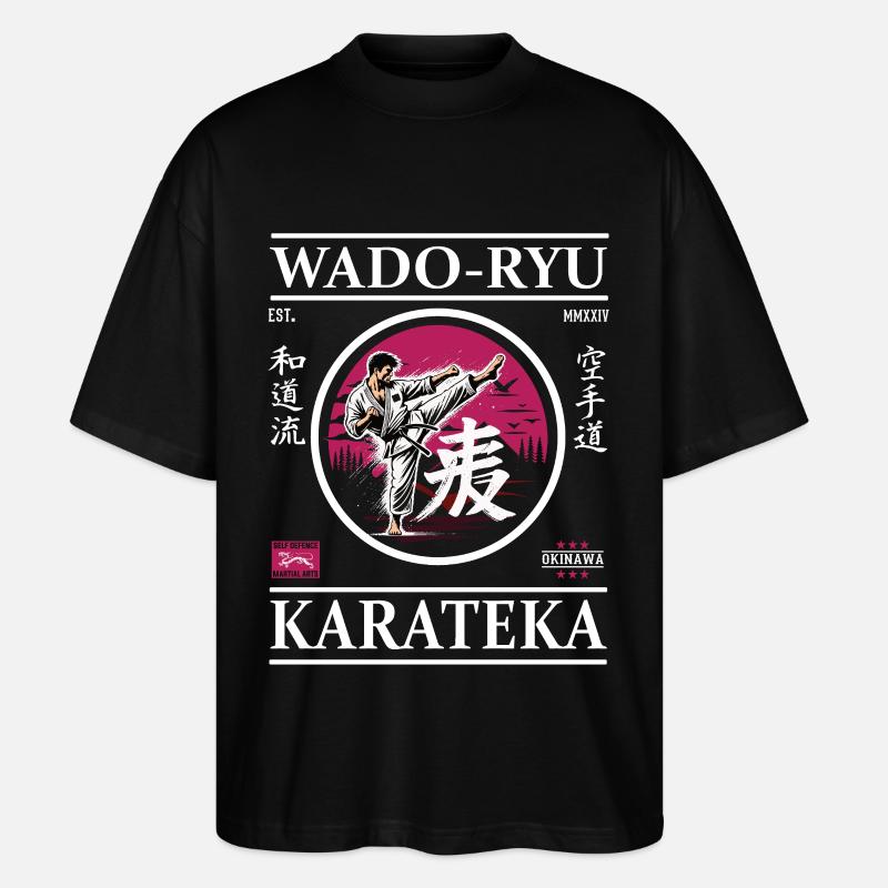 Wado-Ryu Karateka – Der Weg des Friedens - Stanley/Stella Oversized Unisex Bio T-Shirt Blaster 2.0 - Schwarz