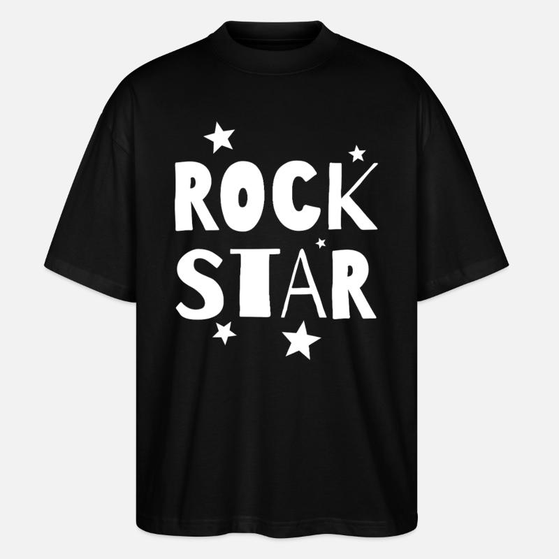 Rock Star - Stanley/Stella Oversized Unisex Bio T-Shirt Blaster 2.0 - Schwarz