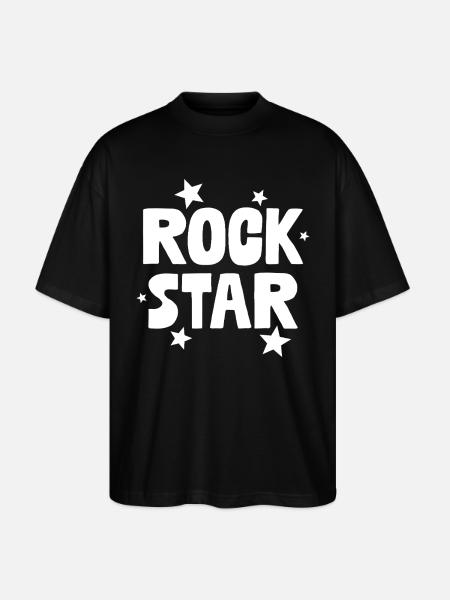 Rock Star - T-shirt bio Blaster 2.0 coupe oversize Stanley/Stella Unisexe - noir