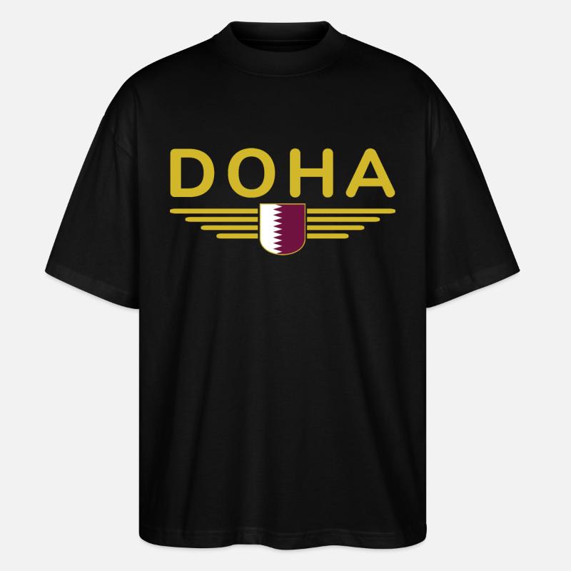 Doha Design – Élégant et unique - T-shirt bio Blaster 2.0 coupe oversize Stanley/Stella Unisexe - noir