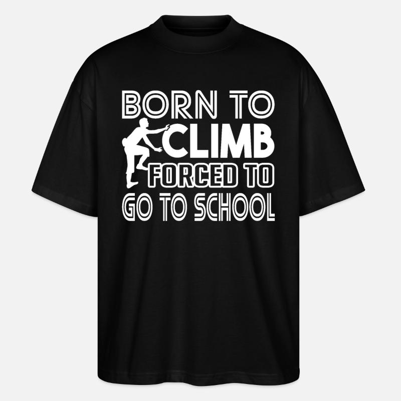 Escalade né pour grimper - T-shirt bio Blaster 2.0 coupe oversize Stanley/Stella Unisexe - noir