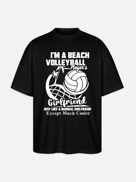 Beach Volleyball Girlfriend Cooler - Stanley/Stella Oversized Unisex Organic T-shirt Blaster 2.0 - black