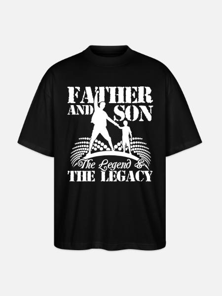 Father's Day Father And Son - Stanley/Stella Oversized Unisex Organic T-shirt Blaster 2.0 - black