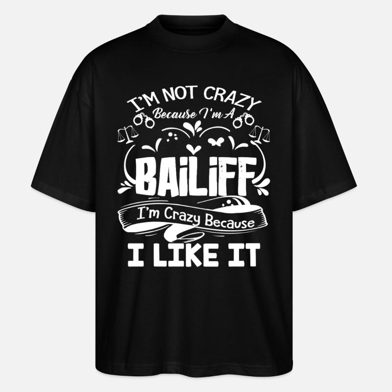 Bailiff Crazy Bailiff - Stanley/Stella Oversized Unisex Organic T-shirt Blaster 2.0 - black