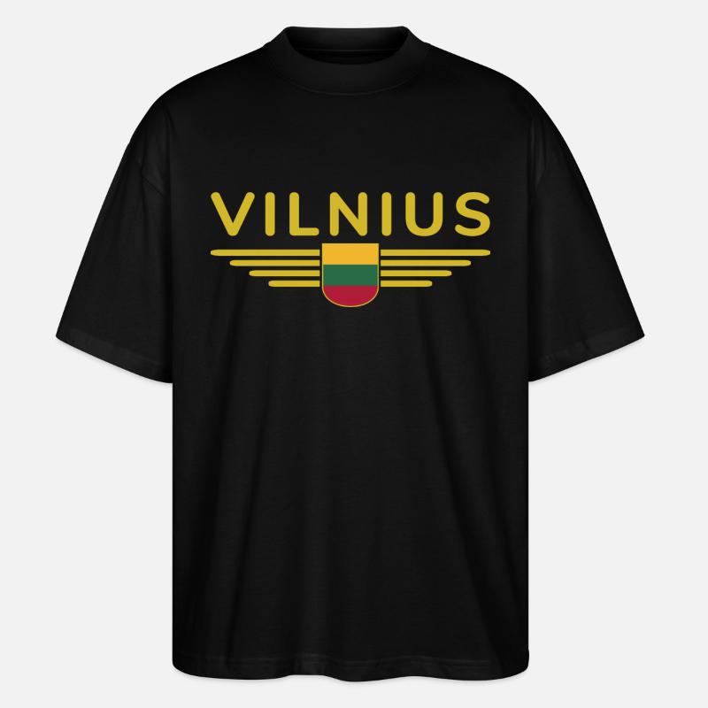 T-shirt Vilnius – Déclaration élégante - T-shirt bio Blaster 2.0 coupe oversize Stanley/Stella Unisexe - noir