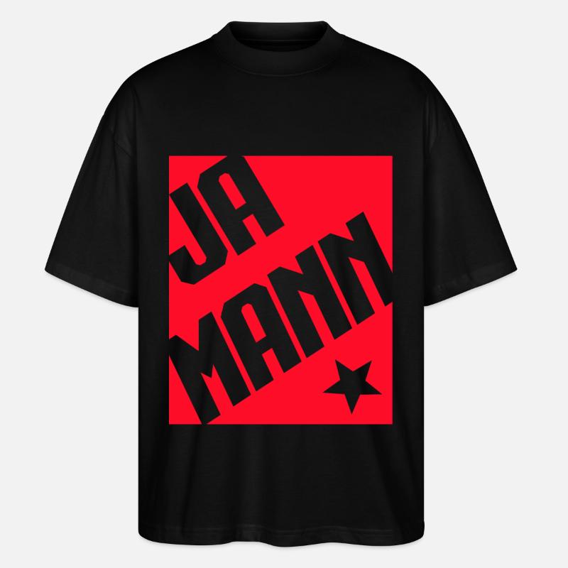 Ja Mann - Stanley/Stella Oversized Unisex Bio T-Shirt Blaster 2.0 - Schwarz