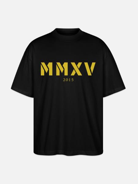 Mit römischen Zahlen - Made in 2015 - MMXV - Stanley/Stella Oversized Unisex Bio T-Shirt Blaster 2.0 - Schwarz