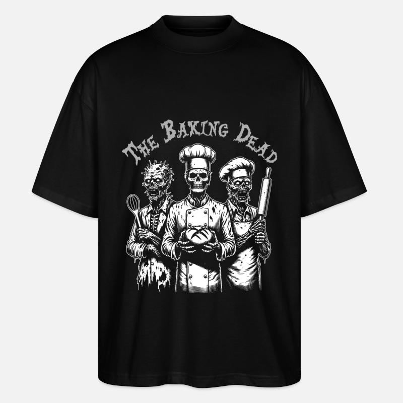 Baking Dead - backende Zombies - Stanley/Stella Oversized Unisex Bio T-Shirt Blaster 2.0 - Schwarz