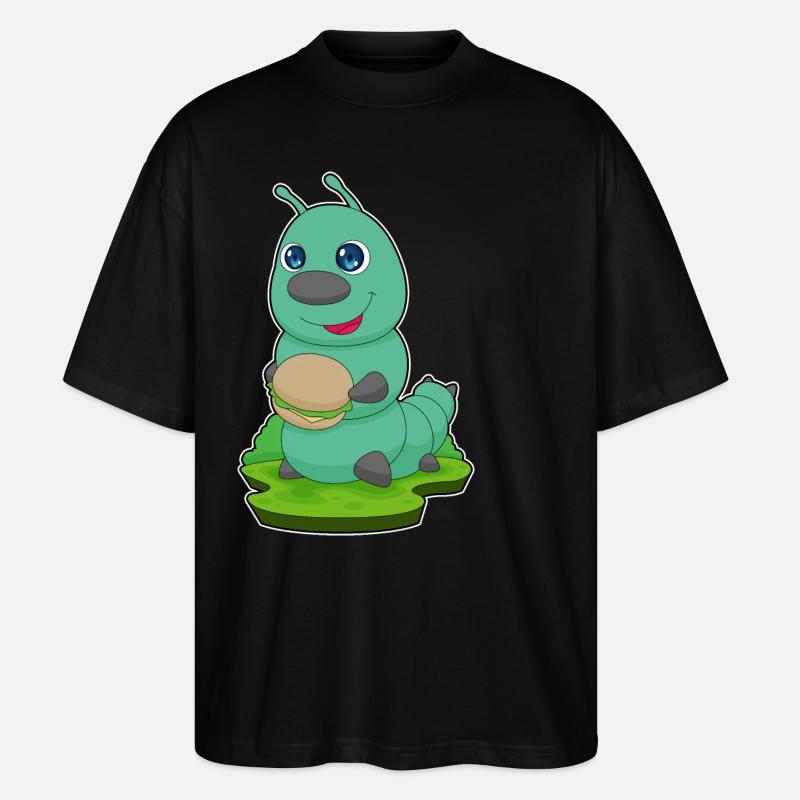 Caterpillar Burger - Stanley/Stella Oversized Unisex Organic T-shirt Blaster 2.0 - black
