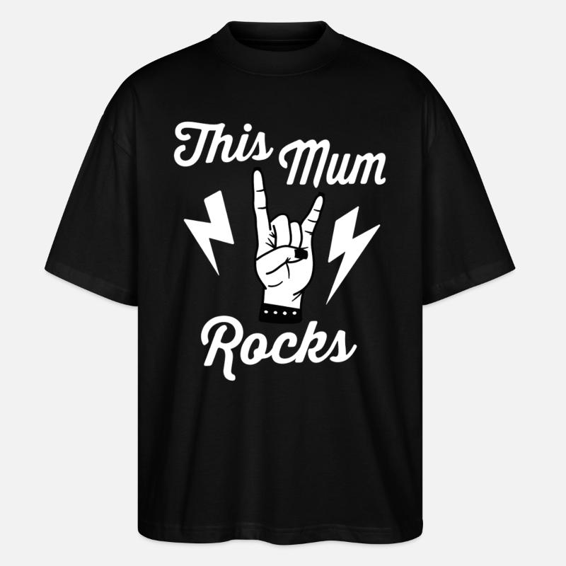 Diese Mama rockt - Stanley/Stella Oversized Unisex Bio T-Shirt Blaster 2.0 - Schwarz