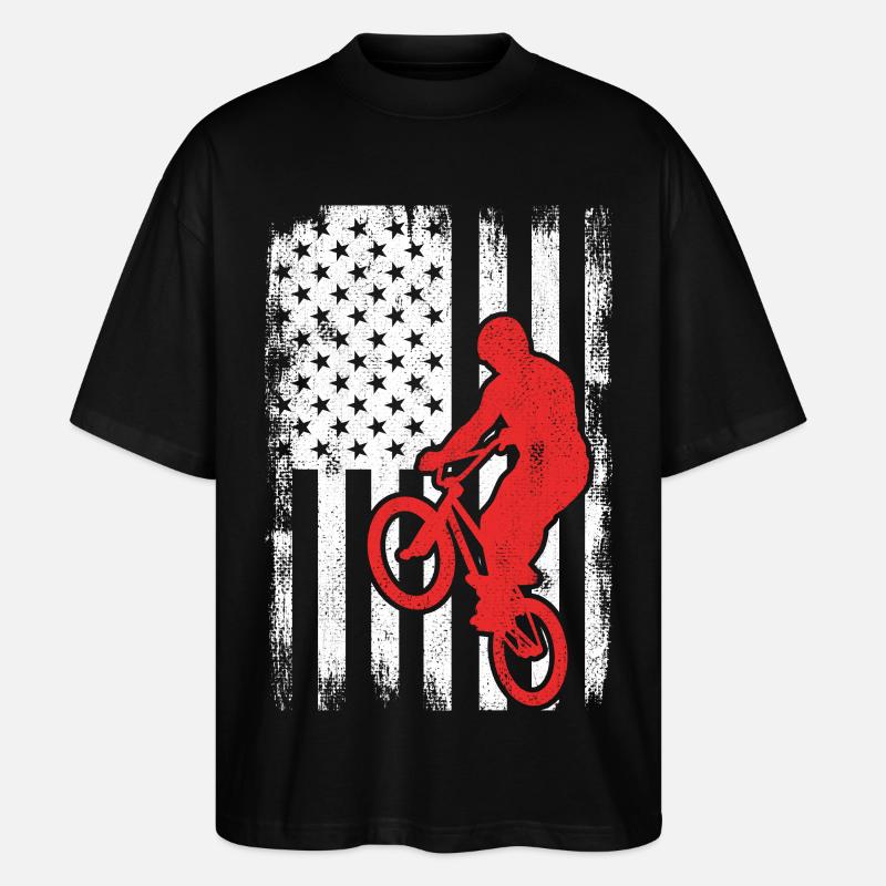 Drapeau BMX USA - T-shirt bio Blaster 2.0 coupe oversize Stanley/Stella Unisexe - noir