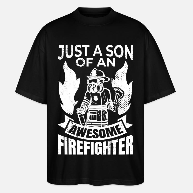 Fils de pompier - T-shirt bio Blaster 2.0 coupe oversize Stanley/Stella Unisexe - noir