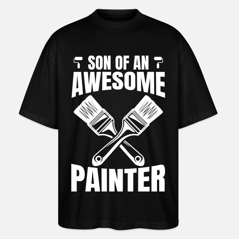 Maler Lackierer Sohn - Stanley/Stella Oversized Unisex Bio T-Shirt Blaster 2.0 - Schwarz