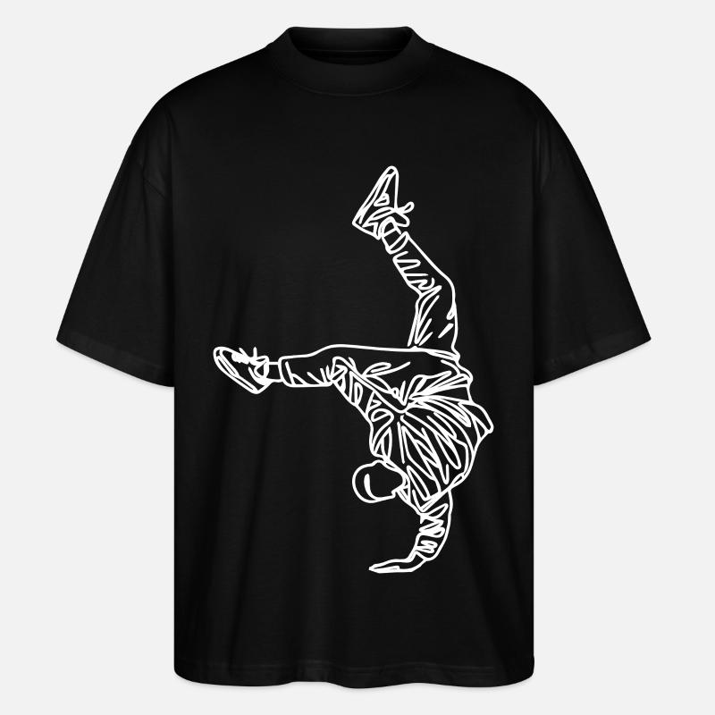 Breakdancer Skizze - Stanley/Stella Oversized Unisex Bio T-Shirt Blaster 2.0 - Schwarz