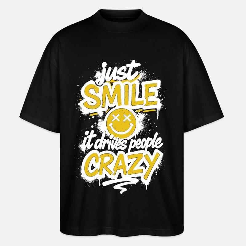 Souris juste – Dic de graffiti fou - T-shirt bio Blaster 2.0 coupe oversize Stanley/Stella Unisexe - noir