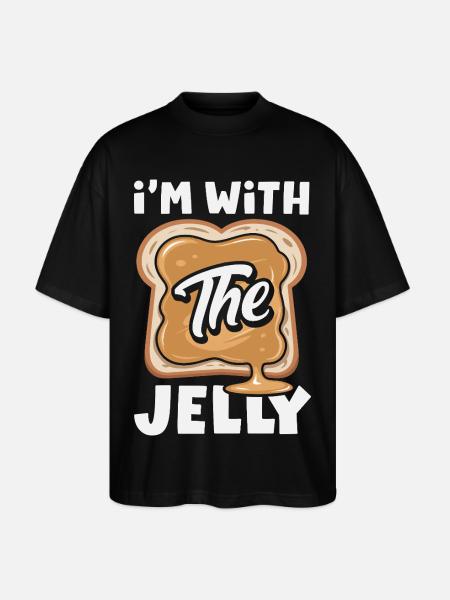 Peanut Butter & Jam Partner Look Design - Stanley/Stella Oversized Unisex Organic T-shirt Blaster 2.0 - black