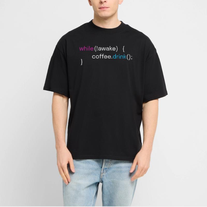 Café drôle et conception de programmeur de codage T-shirt bio Blaster 2.0 coupe oversize Stanley/Stella Unisexe