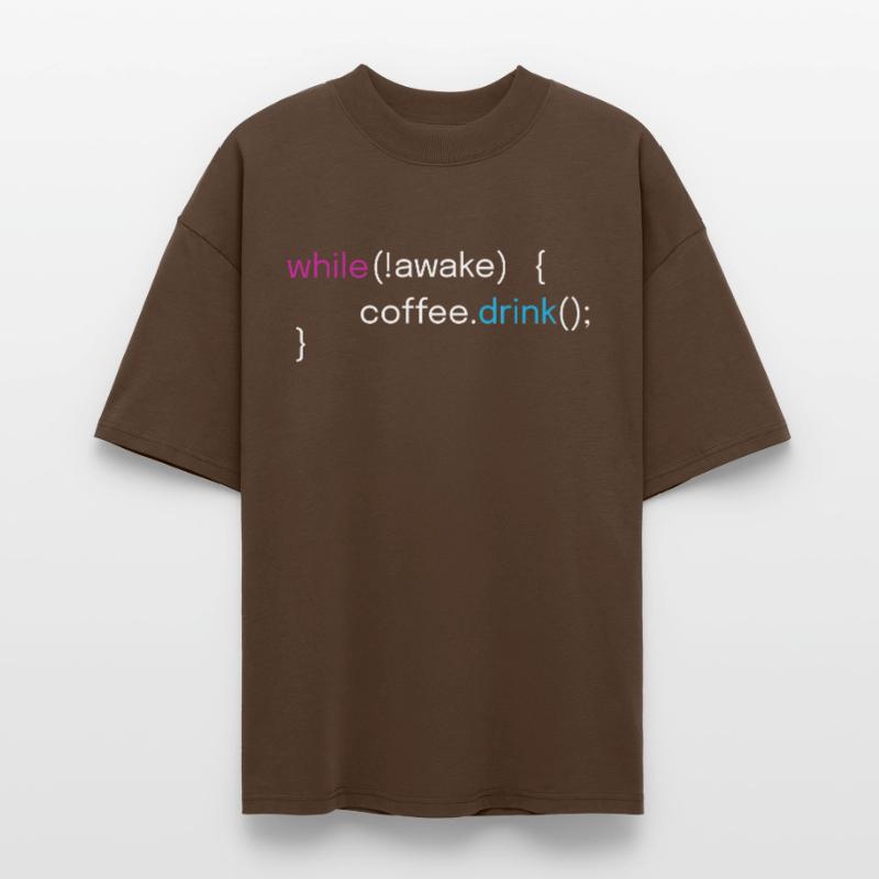 Café drôle et conception de programmeur de codage T-shirt bio Blaster 2.0 coupe oversize Stanley/Stella Unisexe