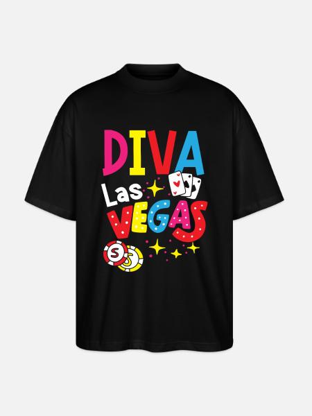Diva Las Vegas Femmes - T-shirt bio Blaster 2.0 coupe oversize Stanley/Stella Unisexe - noir