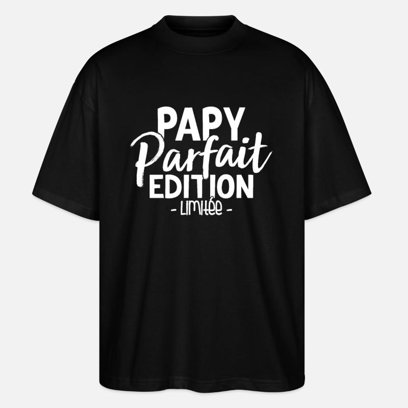 Papy Parfait Édition Limitée - T-shirt bio Blaster 2.0 coupe oversize Stanley/Stella Unisexe - noir