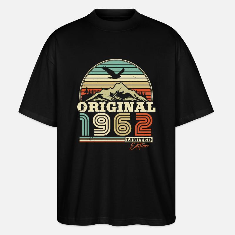Retro 1962 Geschenk - Stanley/Stella Oversized Unisex Bio T-Shirt Blaster 2.0 - Schwarz