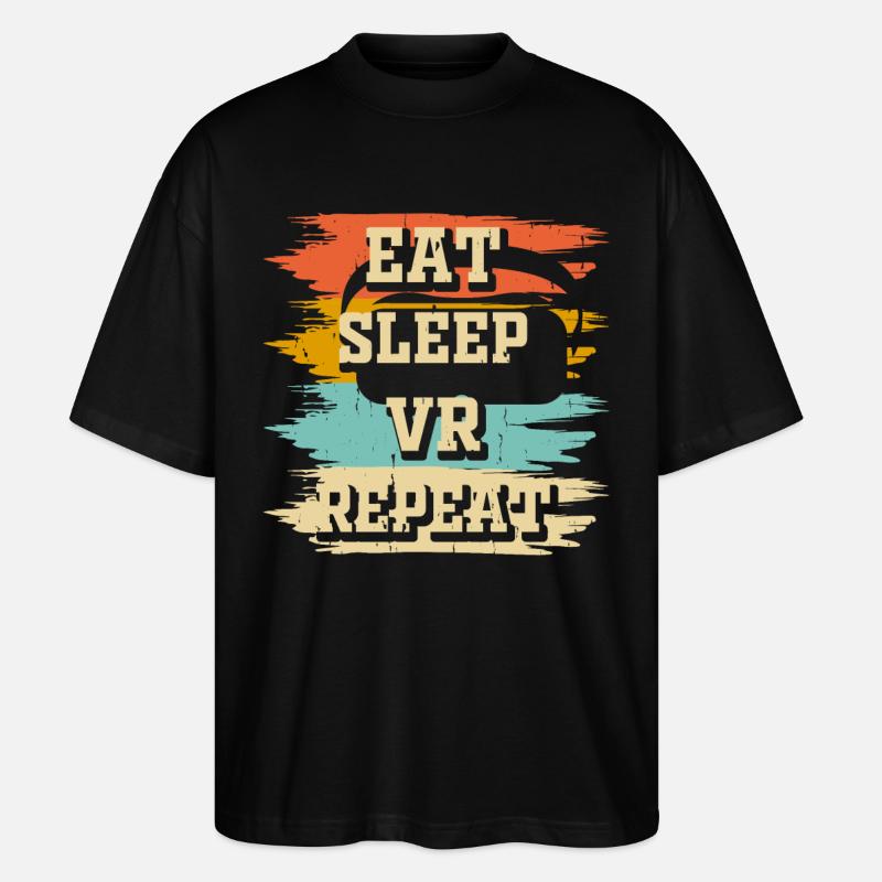 VR Virtual Reality - Stanley/Stella Oversized Unisex Organic T-shirt Blaster 2.0 - black