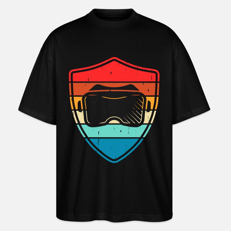 VR Virtuel Reality - Stanley/Stella Oversized Unisex Bio T-Shirt Blaster 2.0 - Schwarz