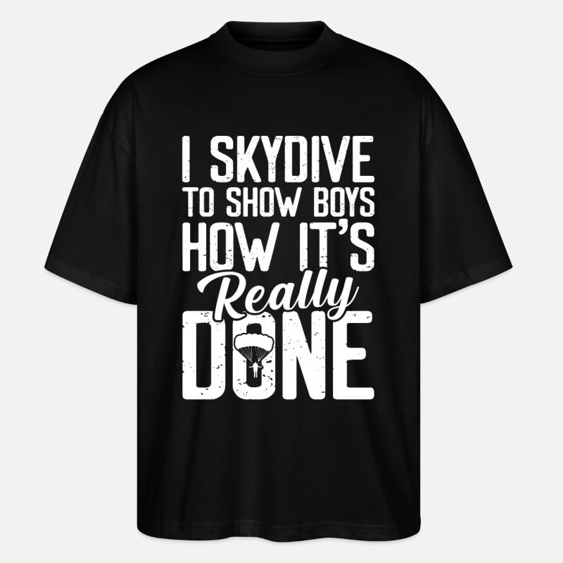 Parachutisme - T-shirt bio Blaster 2.0 coupe oversize Stanley/Stella Unisexe - noir