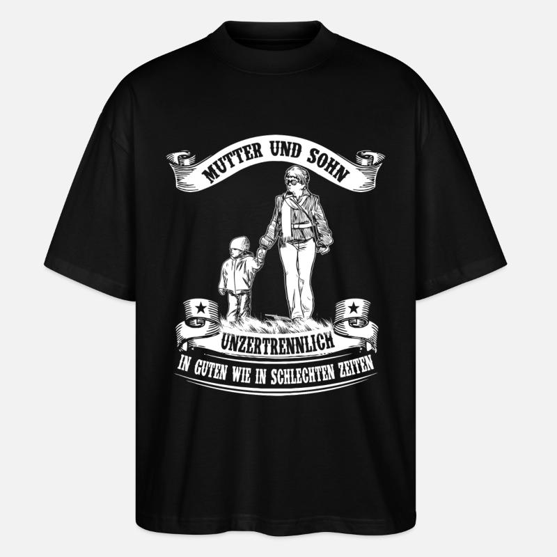 Mother and son - inseparable - Stanley/Stella Oversized Unisex Organic T-shirt Blaster 2.0 - black