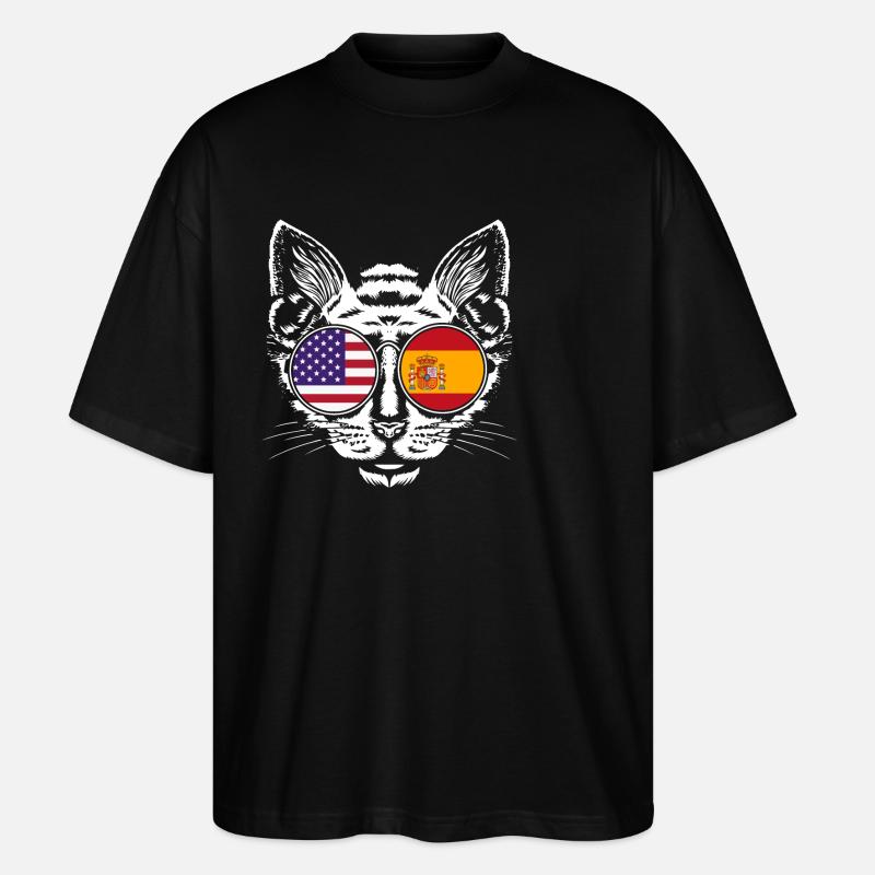 Spanisch - Stanley/Stella Oversized Unisex Bio T-Shirt Blaster 2.0 - Schwarz