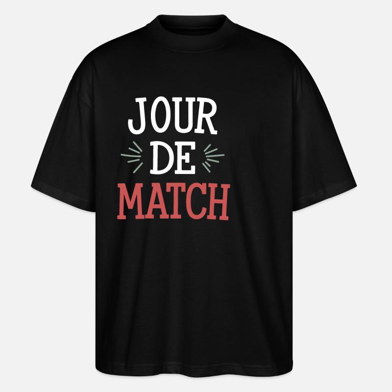 Jour de match - T-shirt bio Blaster 2.0 coupe oversize Stanley/Stella Unisexe - noir