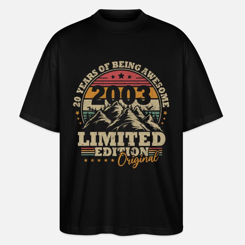 Vintage 2003 20e verjaardagscadeau mannen vrouwen - T-shirt bio Blaster 2.0 coupe oversize Stanley/Stella Unisexe - noir