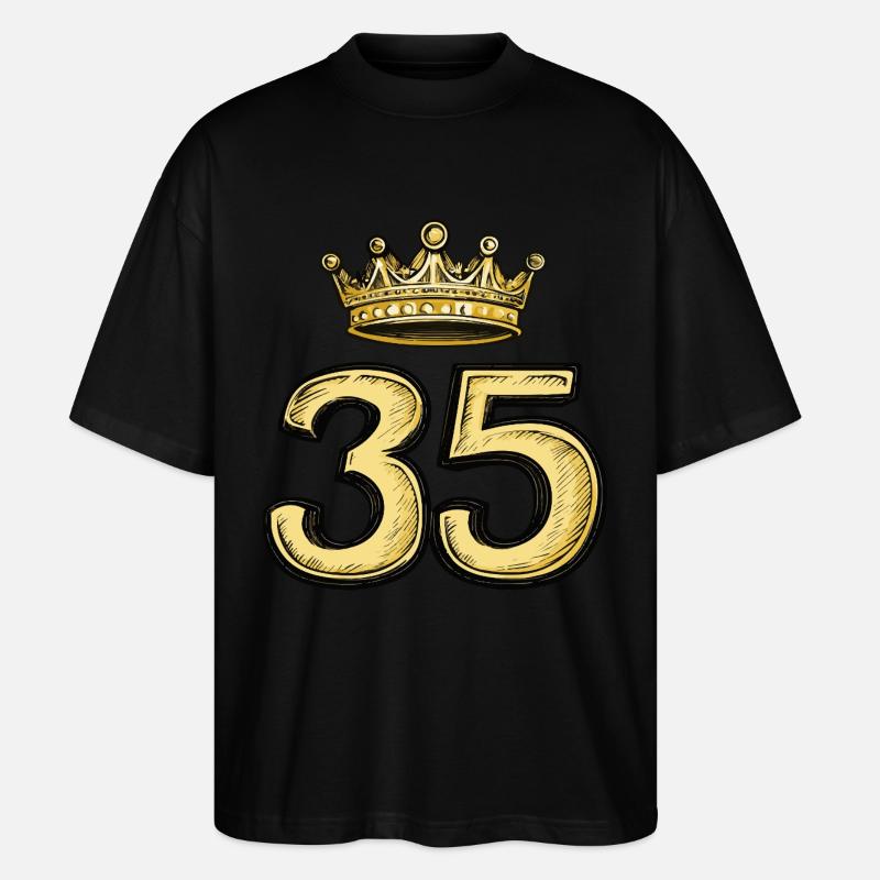 Couronne à 35 chiffres - T-shirt bio Blaster 2.0 coupe oversize Stanley/Stella Unisexe - noir