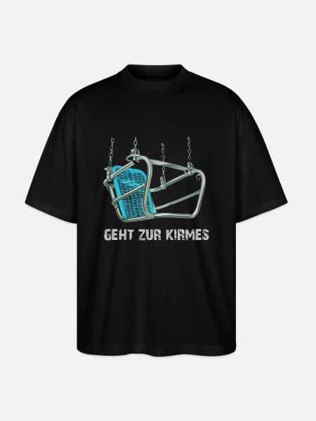 Kirmes Karussell Geht zur Kirmes - Stanley/Stella Oversized Unisex Bio T-Shirt Blaster 2.0 - Schwarz