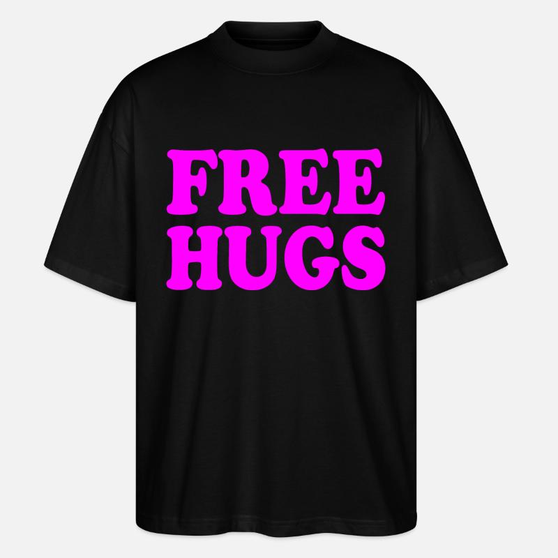 Free hugs - Stanley/Stella Oversized Unisex Bio T-Shirt Blaster 2.0 - Schwarz