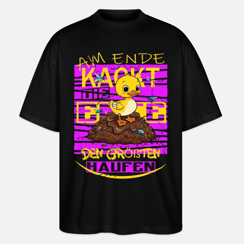 Caca de canard ! - T-shirt bio Blaster 2.0 coupe oversize Stanley/Stella Unisexe - noir