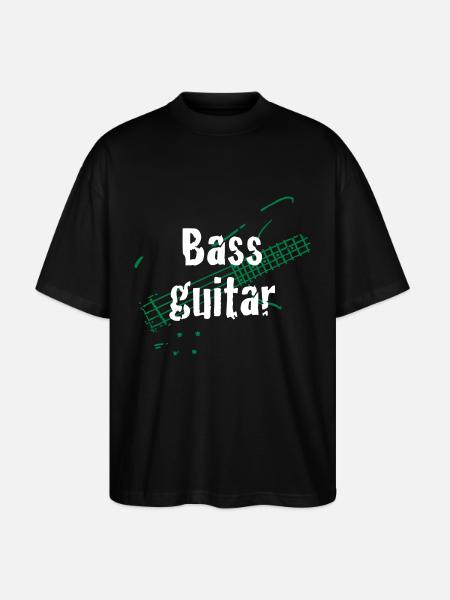 bass_guitar - Stanley/Stella Oversized Unisex Organic T-shirt Blaster 2.0 - black