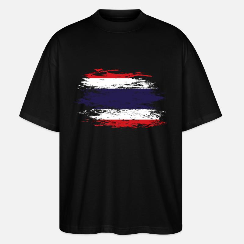 Drapeau thaïlandais utilisé - T-shirt bio Blaster 2.0 coupe oversize Stanley/Stella Unisexe - noir