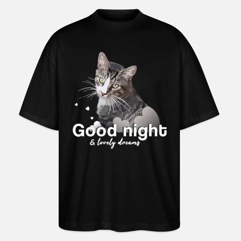 Schlafshirt gute Nacht good night - Stanley/Stella Oversized Unisex Bio T-Shirt Blaster 2.0 - Schwarz