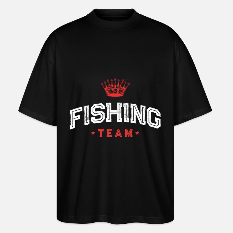 Fishing Team - Stanley/Stella Oversized Unisex Organic T-shirt Blaster 2.0 - black