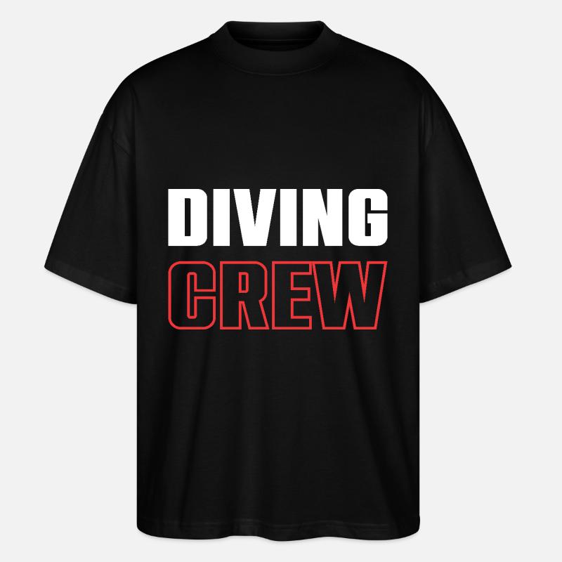 Diving Crew - Stanley/Stella Oversized Unisex Bio T-Shirt Blaster 2.0 - Schwarz